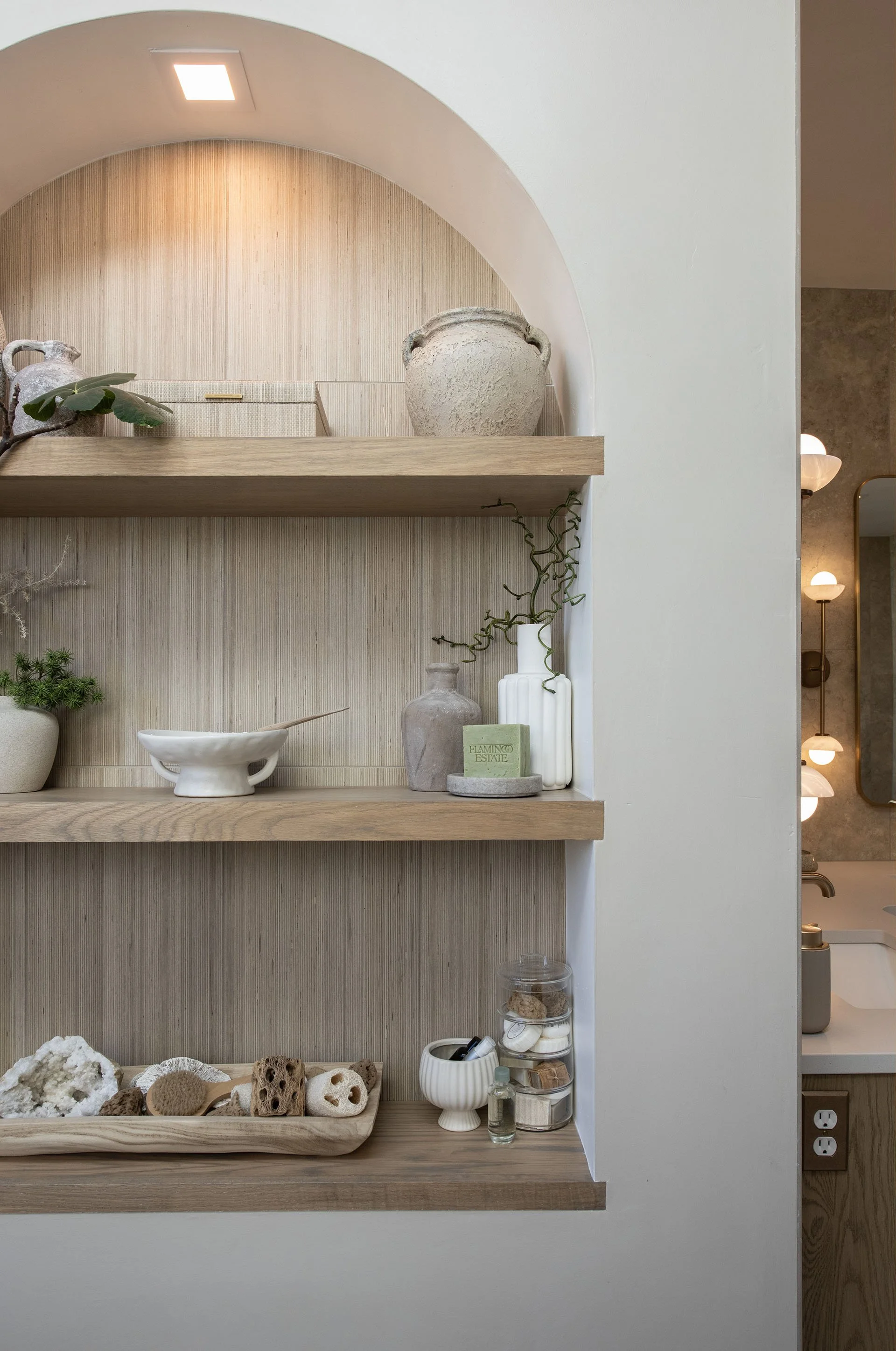 Boho Modern Primary/Master Bath Remodel and Addition. Life Design Build, Architects. Bend, Oregon.