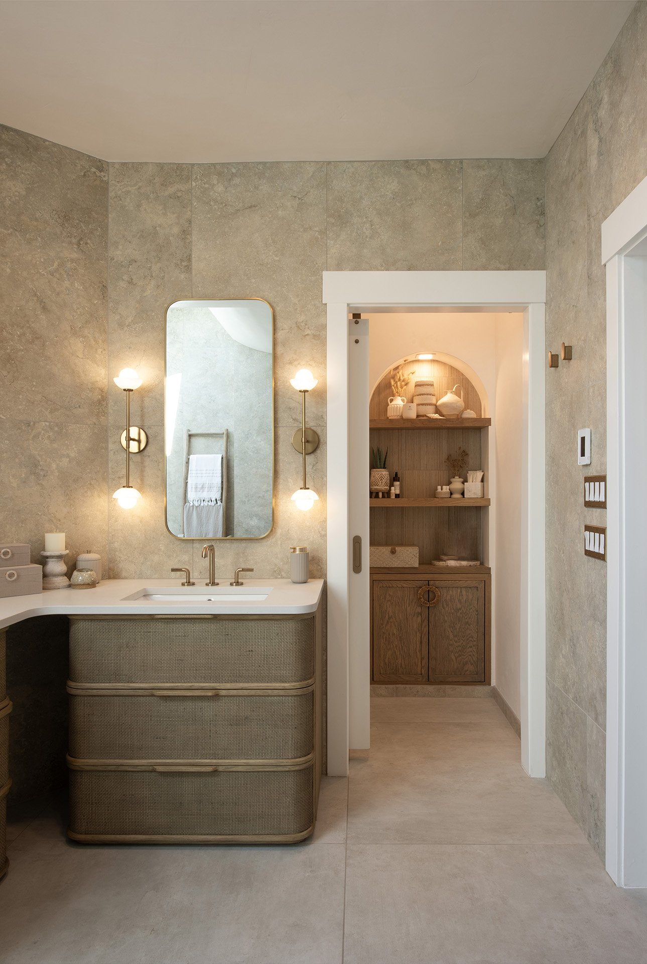 Boho Primary/Master Bath Remodel and Addition. Life Design Build, Architects. Bend, Oregon.