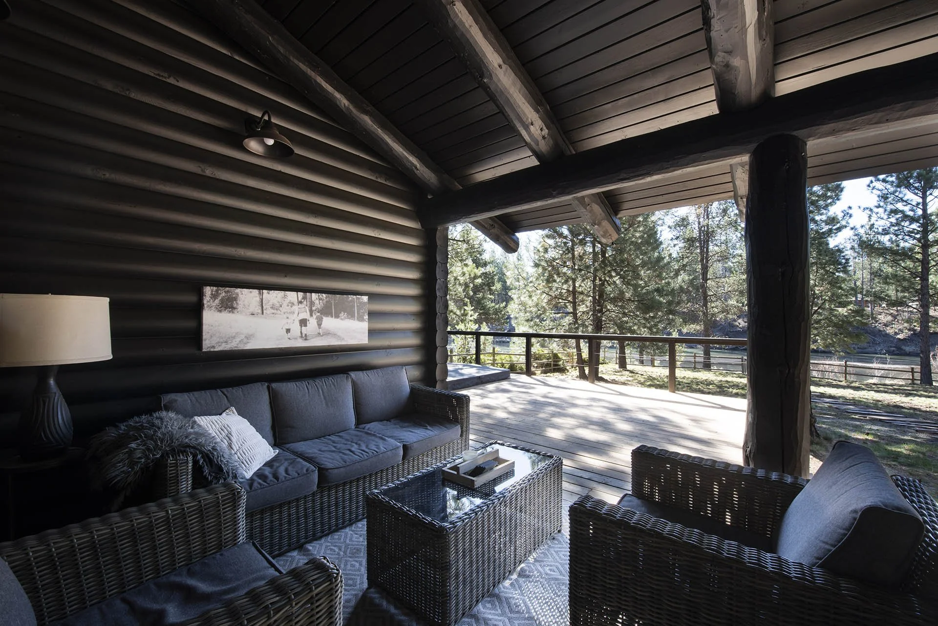 Scandinavian-inspired Modern Log Home Remodel. Life Design Build, Architects. Bend, Oregon.