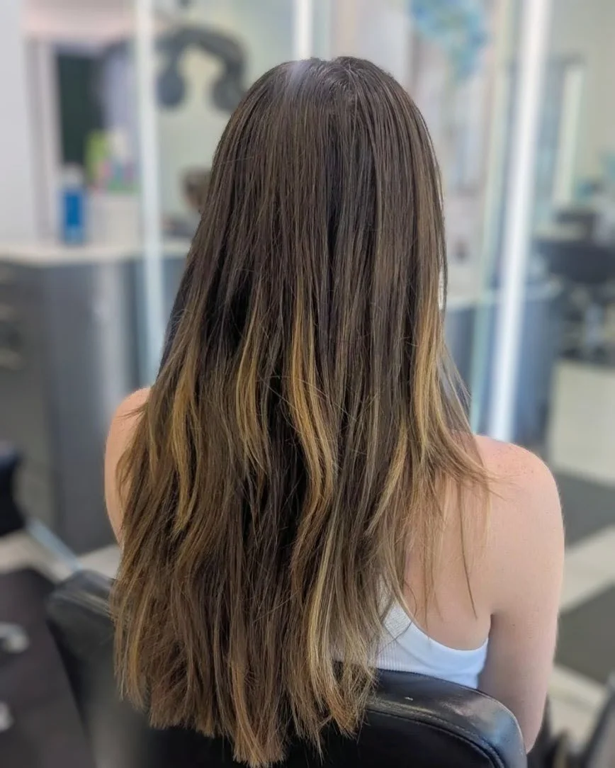 Before - Check out this transformation🤩 A bright blonde balayage is the it-girl hair this summer☀️ Color by Gloria, haircut & style by Andrea at Tyler Presley Salon✨