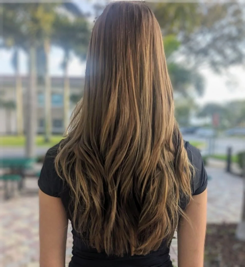 After: sun-kissed balayage, haircut & style at Tyler Presley Salon