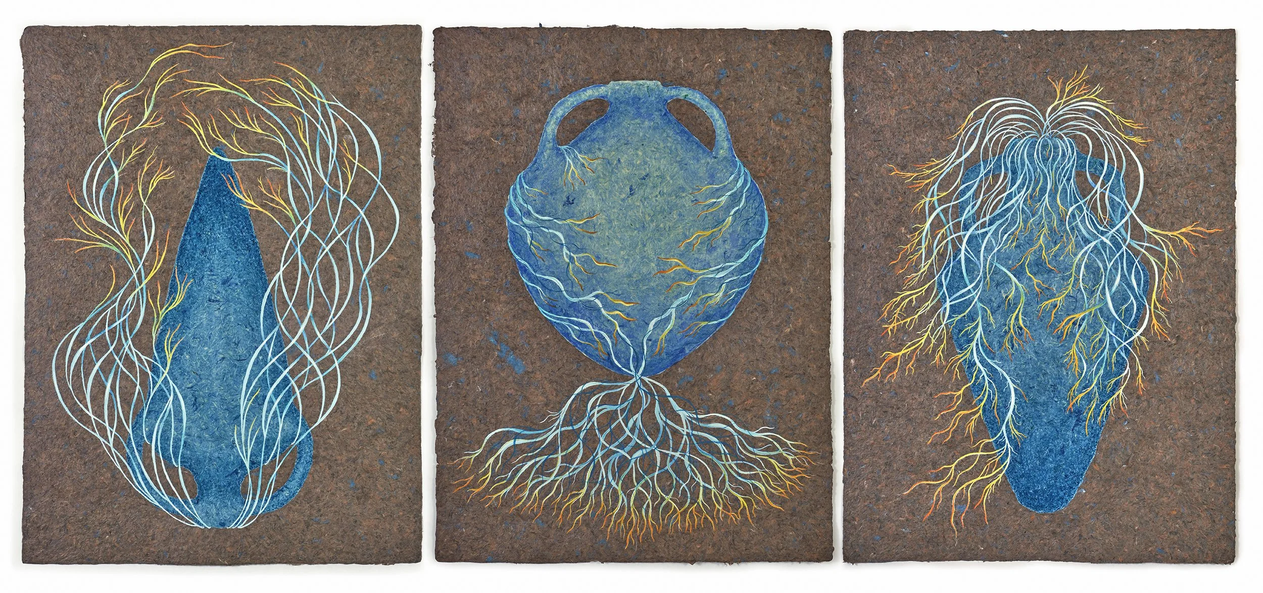 Withholding Water
2024
Pigmented gampi, gouache
30 x 66 in / 76 x 168 cm