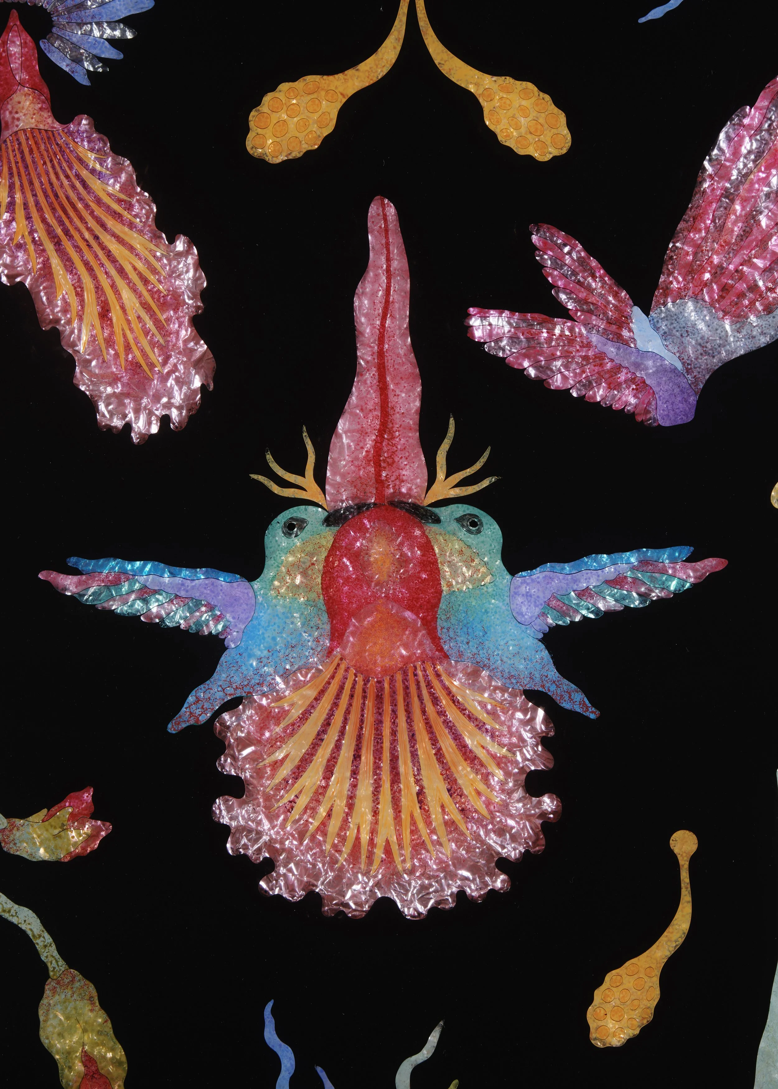 Detail of "The Orchid and The Hummingbird I,” 2025-26