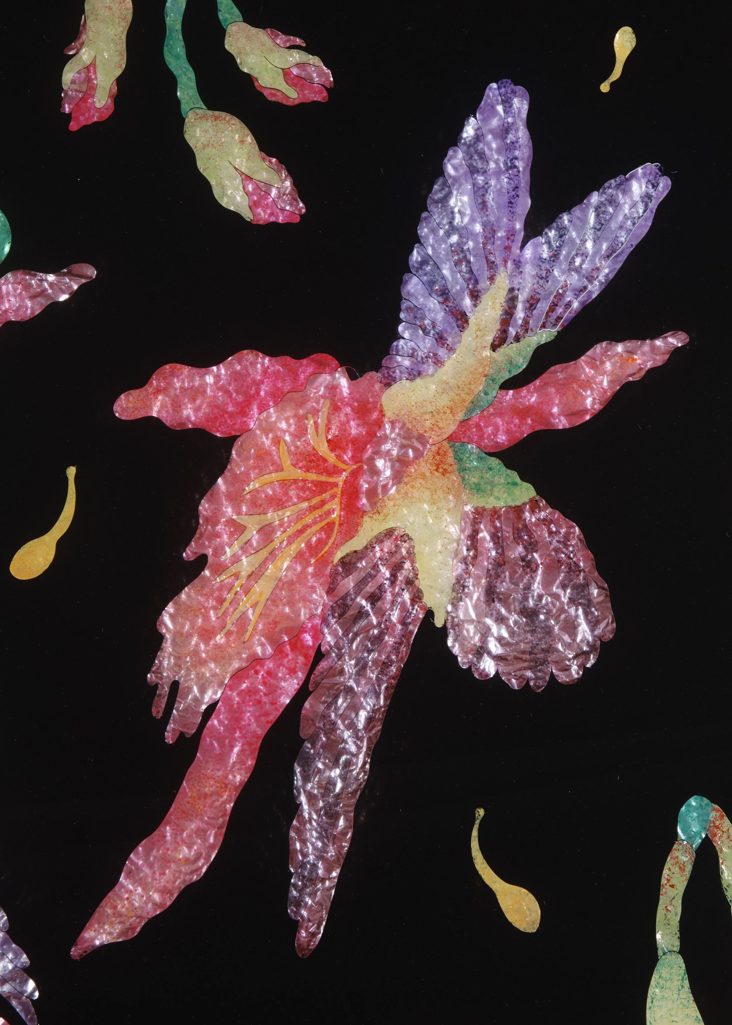 Detail of "The Orchid and The Hummingbird III,” 2025-26