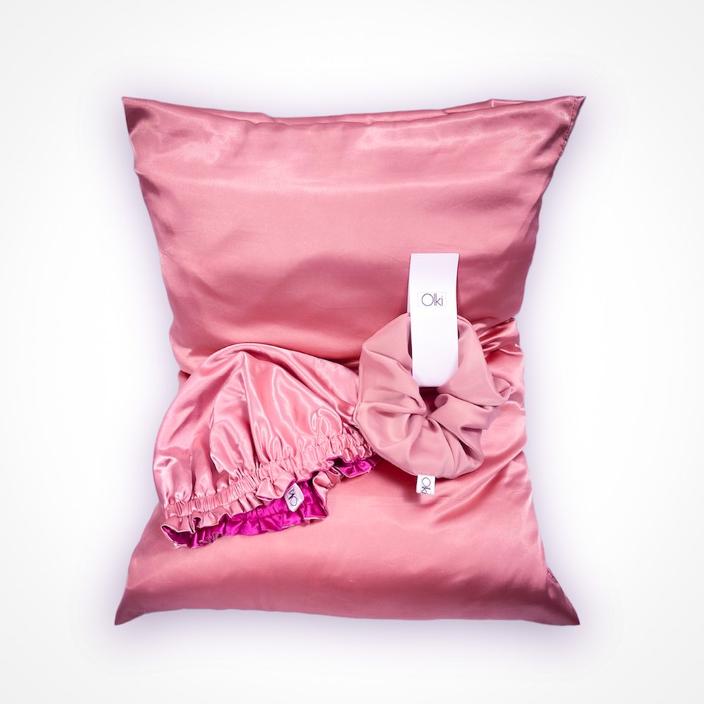 Satin Bonnet - Light Pink (Light Pink Inside)