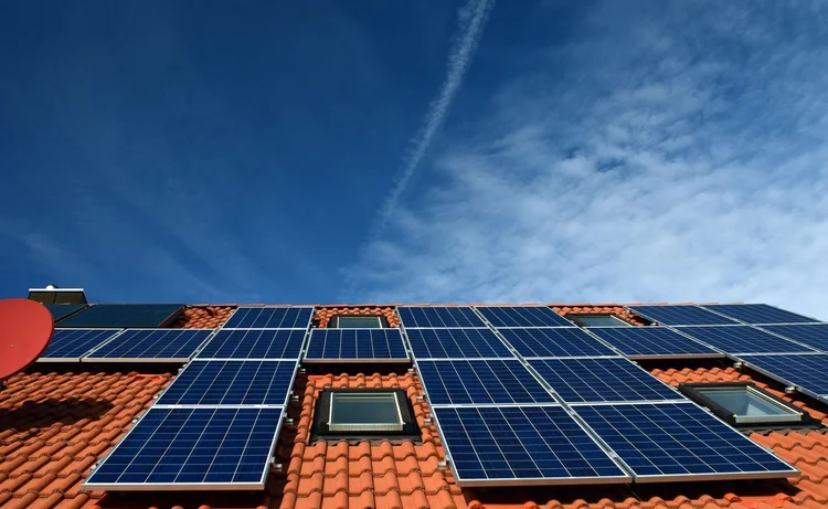 Solaranlage auf einem Hausdach