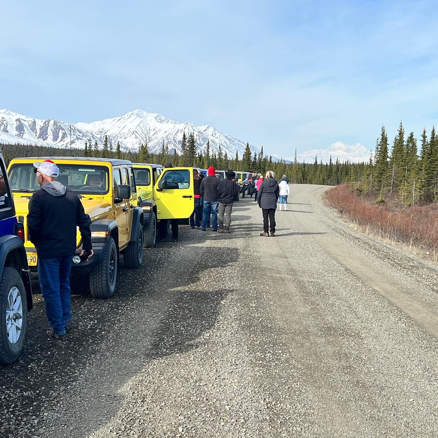 Awesome first day of tours this summer! The sun was shining and Denali was out! ☀️ 🏔️