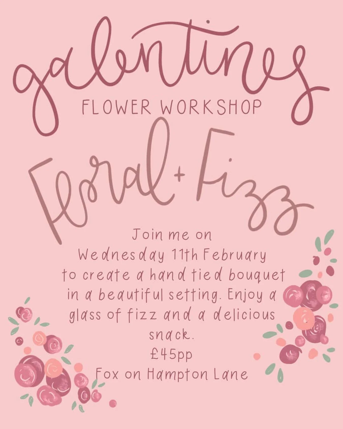Galentine's Floral & Fizz workshop 