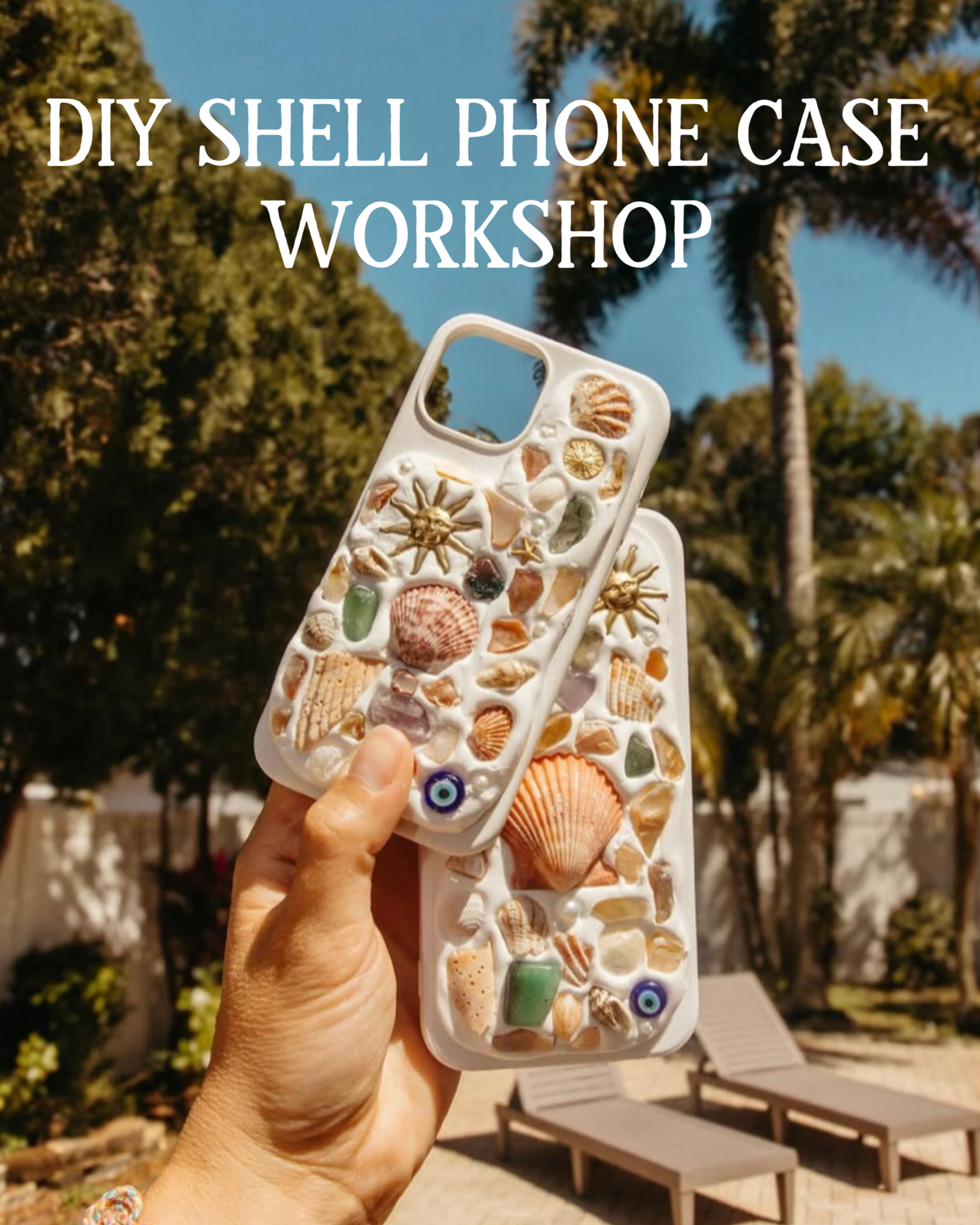 DIY Shell Phone Cases with A Bit of the Beach