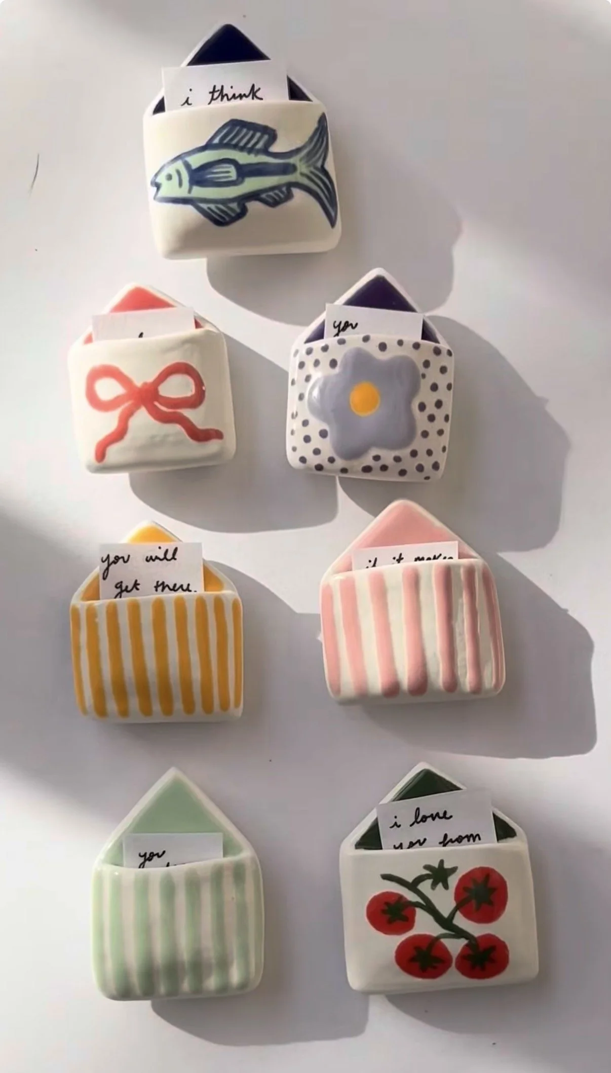 Ceramic Envelope Magnets (+ love letters) with Hannah Lawson Pottery