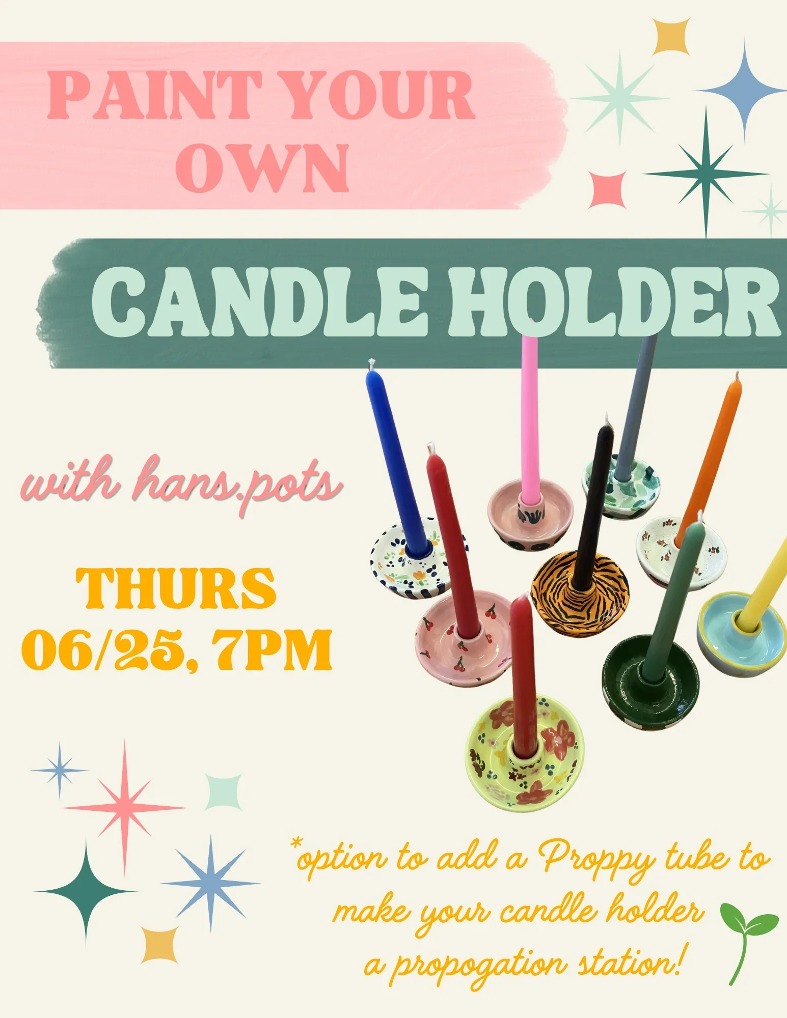 PAINT YOUR OWN CERAMIC CANDLE HOLDER