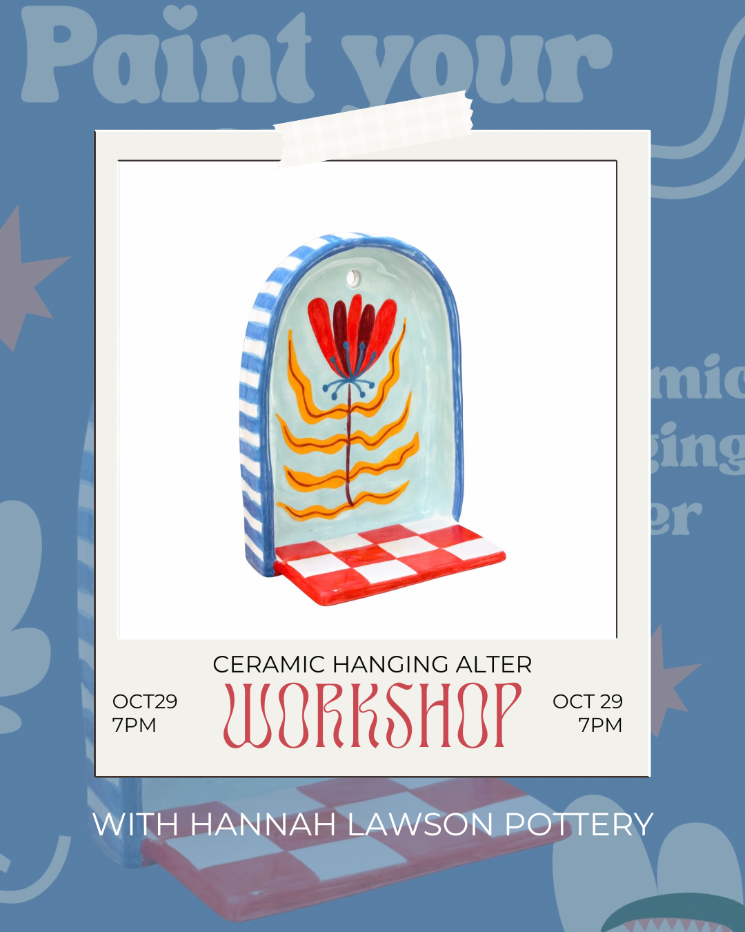 Ceramic Hanging Alter Workshop with Hannah Lawson Pottery