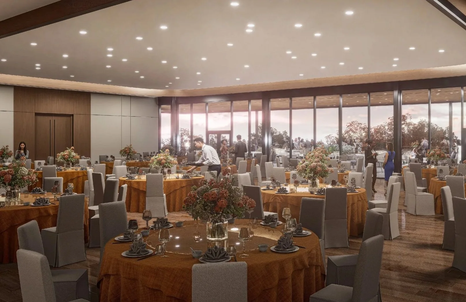Rendering of banquet room