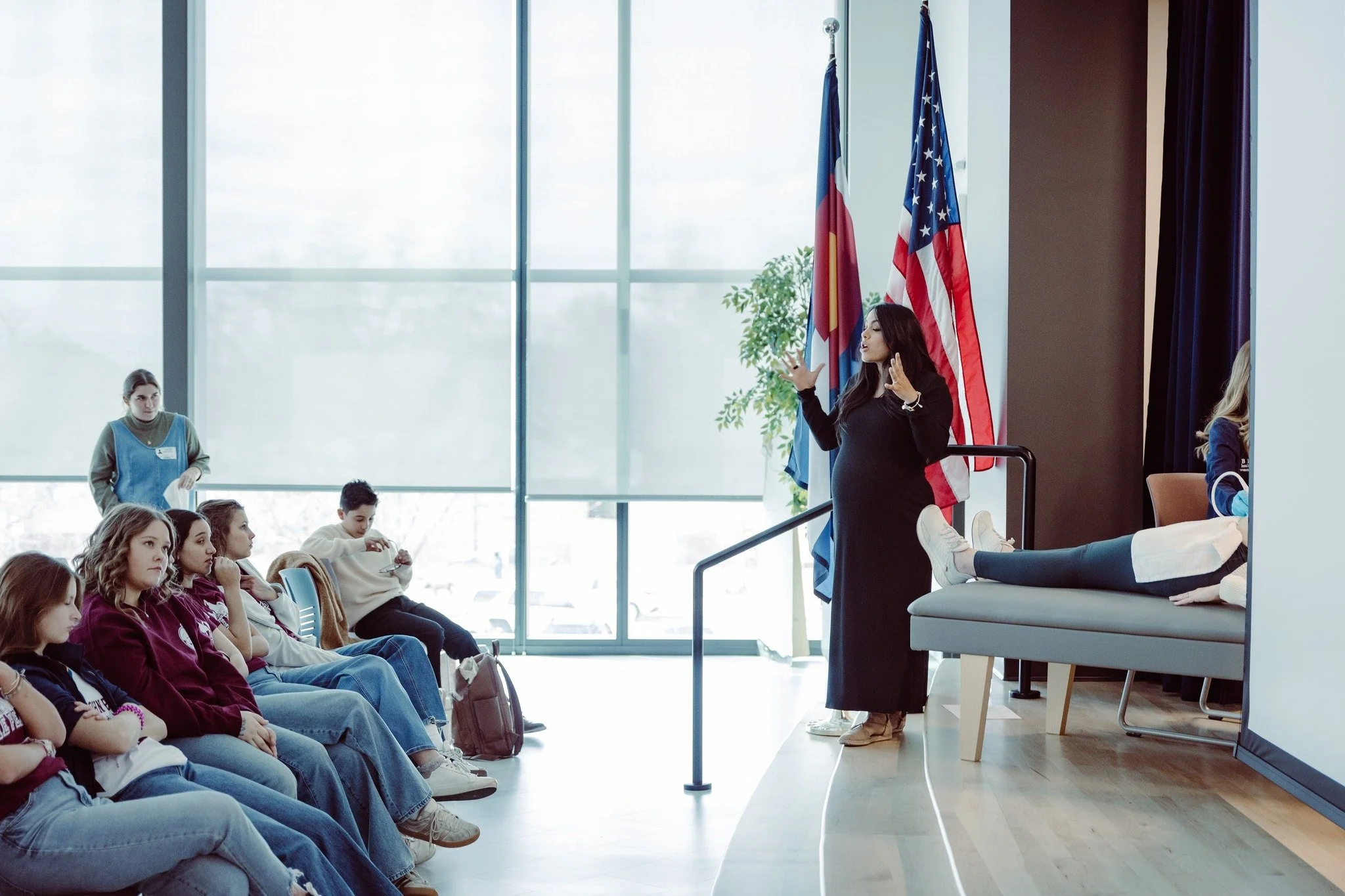Students have been busy at JPG! Last Friday, @marisolfamily_co and @bella_healthandwellness visited campus to speak about the value of life and performed a live ultrasound demonstration. Students also had the opportunity to see 3D images of the babie