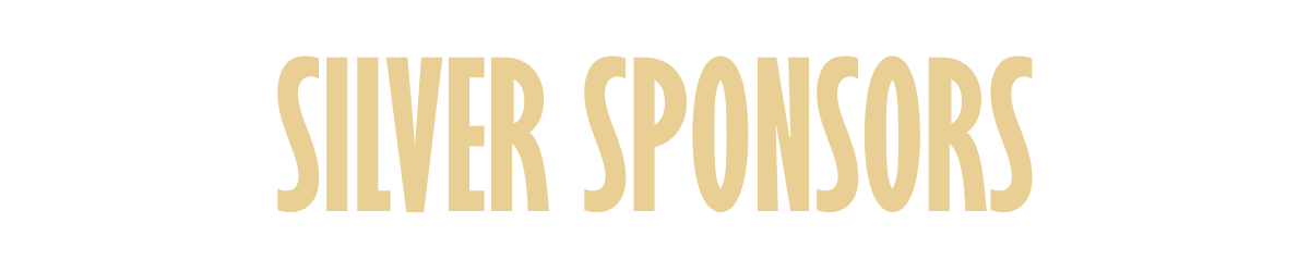 Text that reads 'Silver Sponsors' on a black background.