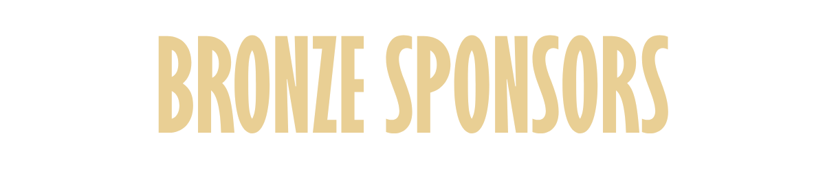 Text in bold beige letters reading 'BRONZE SPONSORS' on a black background.