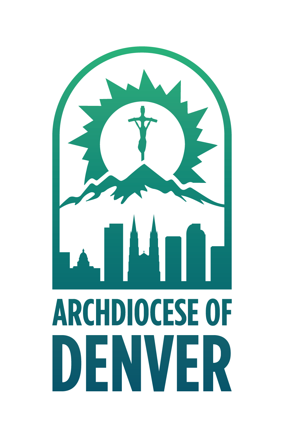 A gradient background with a dark-to-light teal color transition, featuring a semi-transparent gear icon in the center.