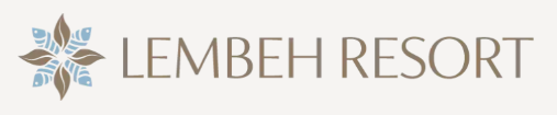 Lembeh Resort logo with a stylized blue and brown snowflake design.