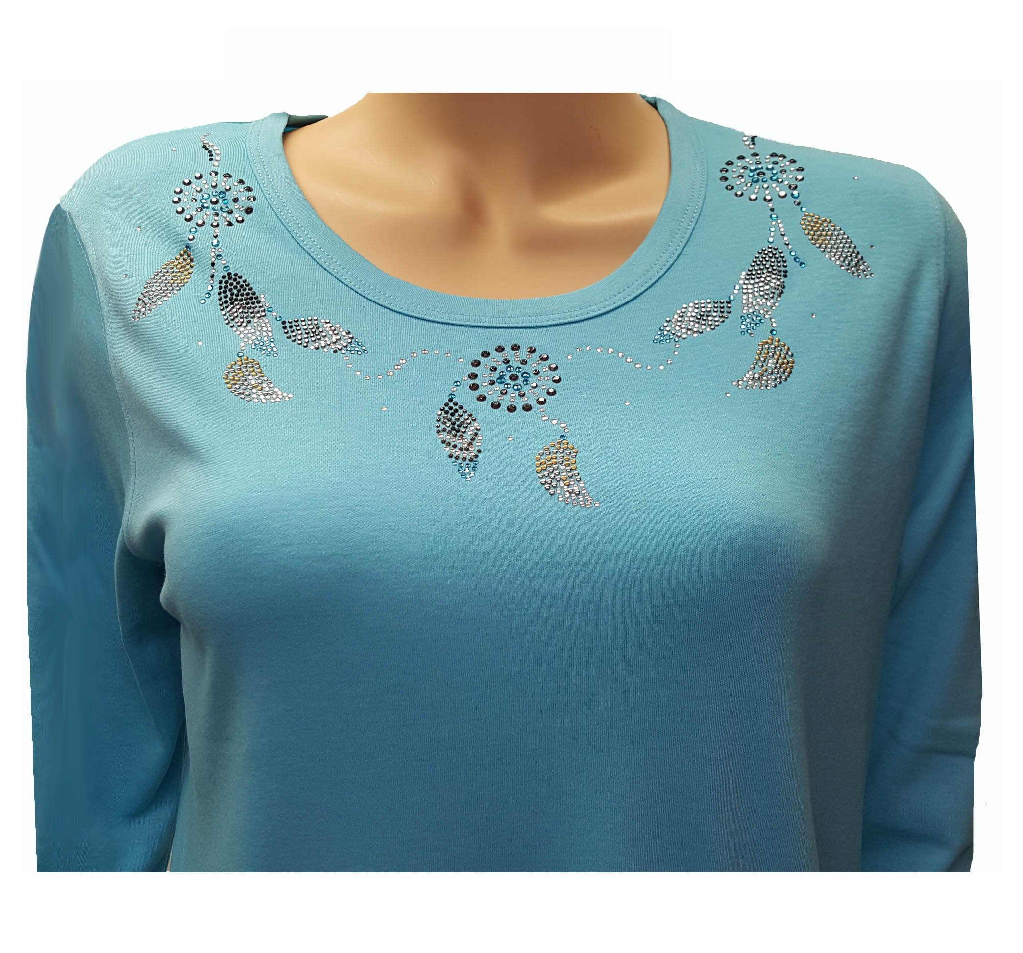 Lighthouse Bling Blue Tunic with Grommet sleeves