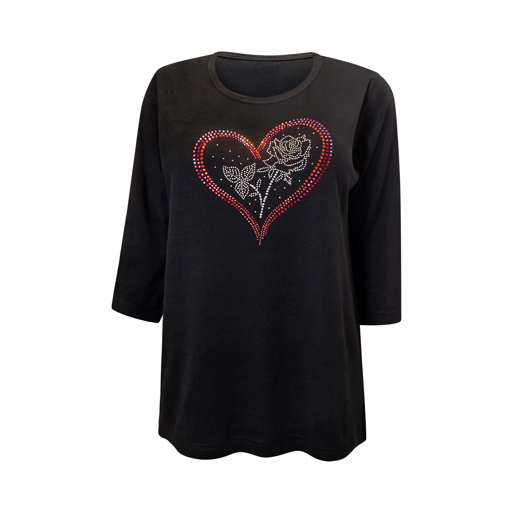 Rose Heart scoop neck