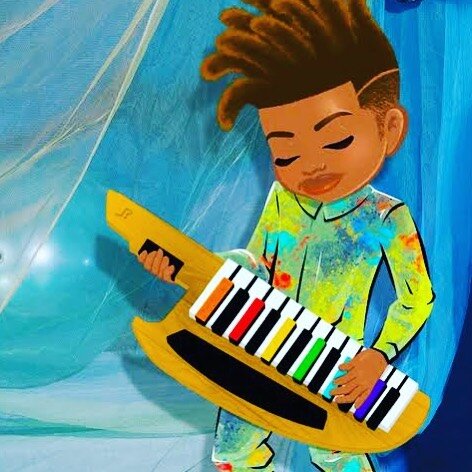 Meet Sanka &hellip; he is warming up for Vegas! ..: which instrument do you choose to play? #youandus #music #art #therapy #children