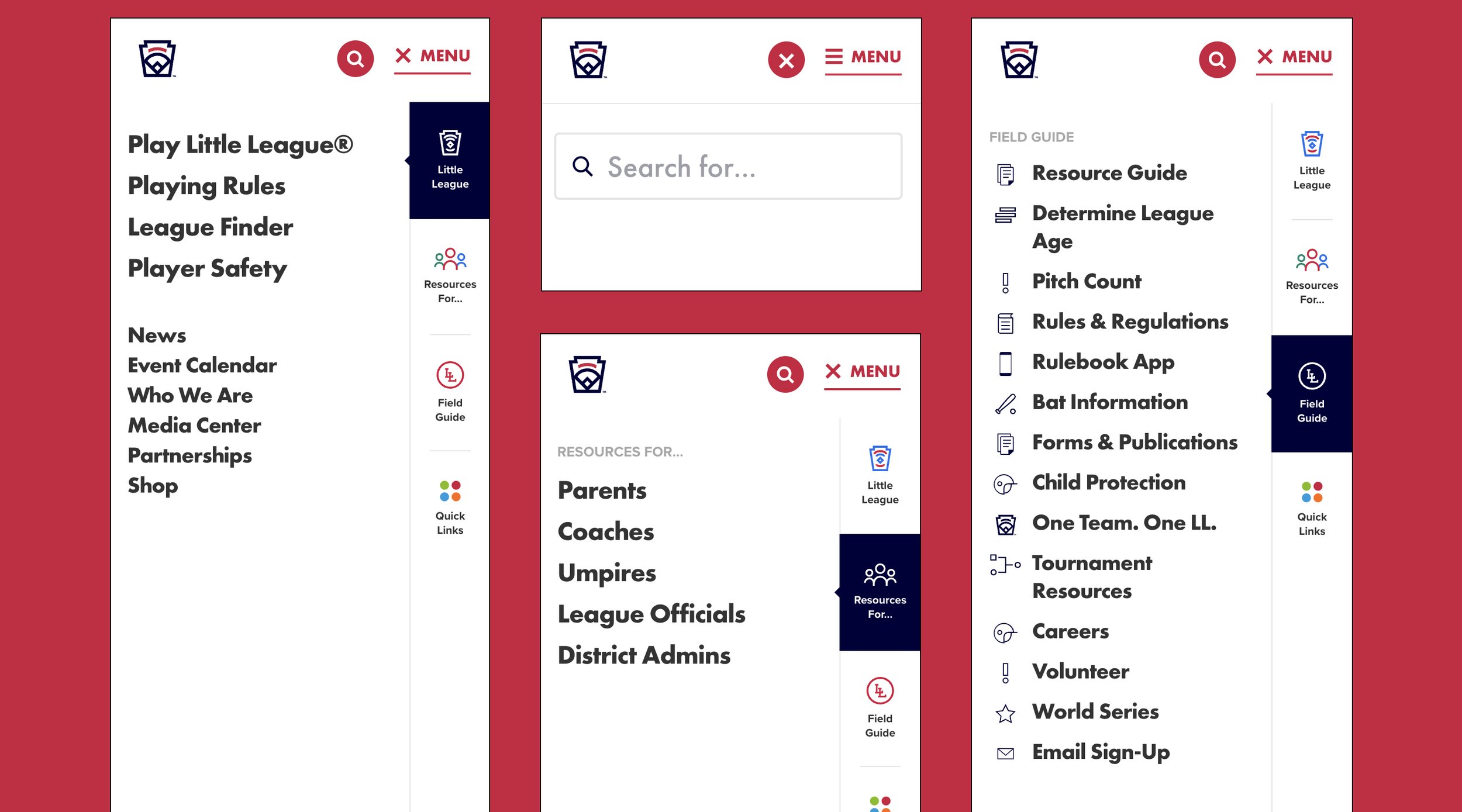 Mobile navigation patterns