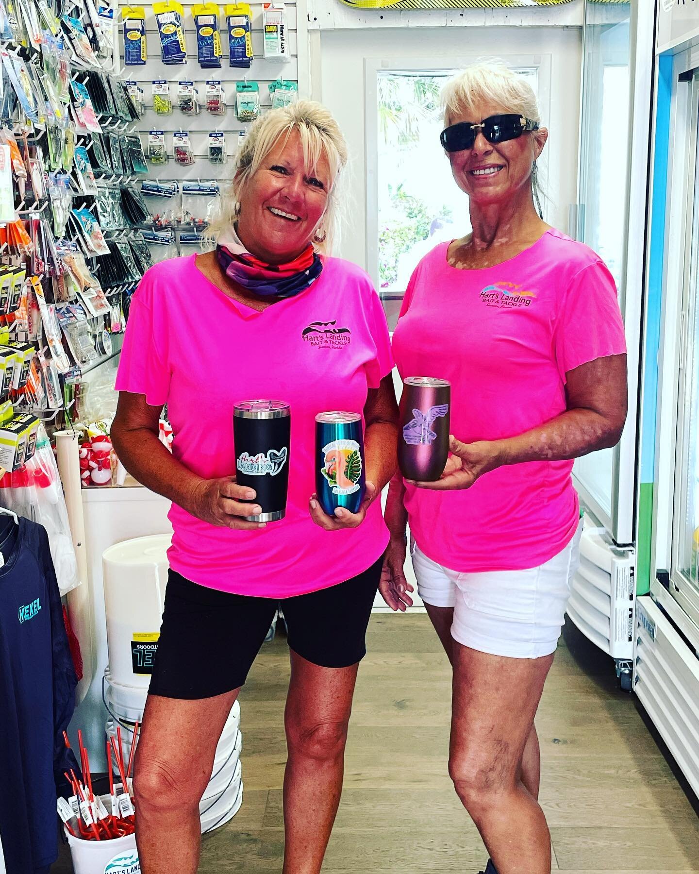 Mary Helen and Tracy are having a blast this morning with matching shirts. Come on down and see them open til 10 tonight. #thingstodoinsarasota