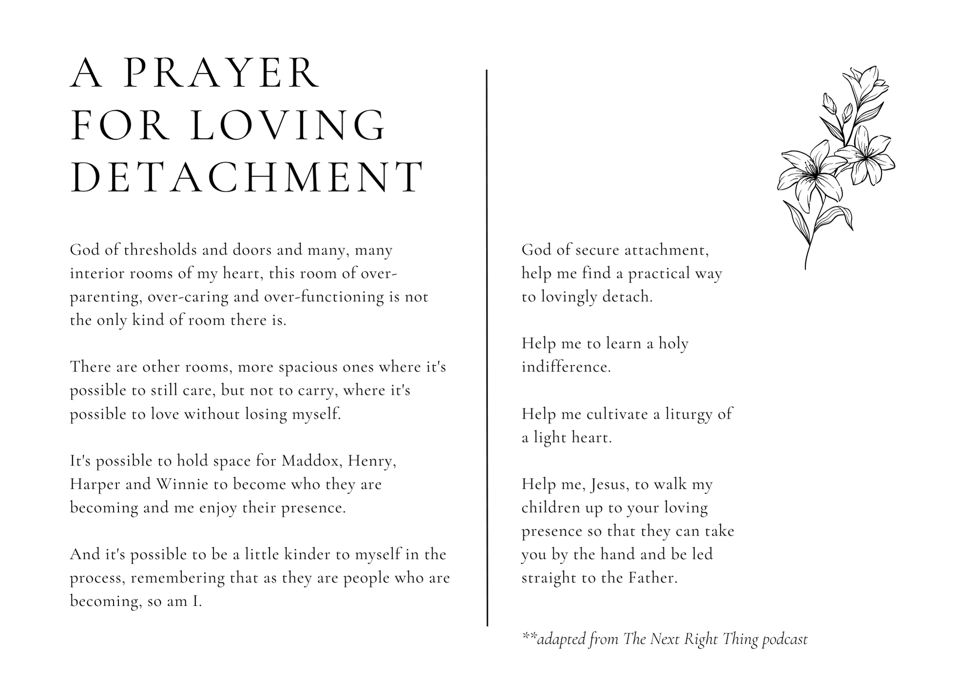 Practicing Loving Detachment