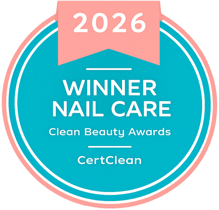 2026 Clean Beauty Award Winning Seal for Greenmade goods Cuticle Oil.