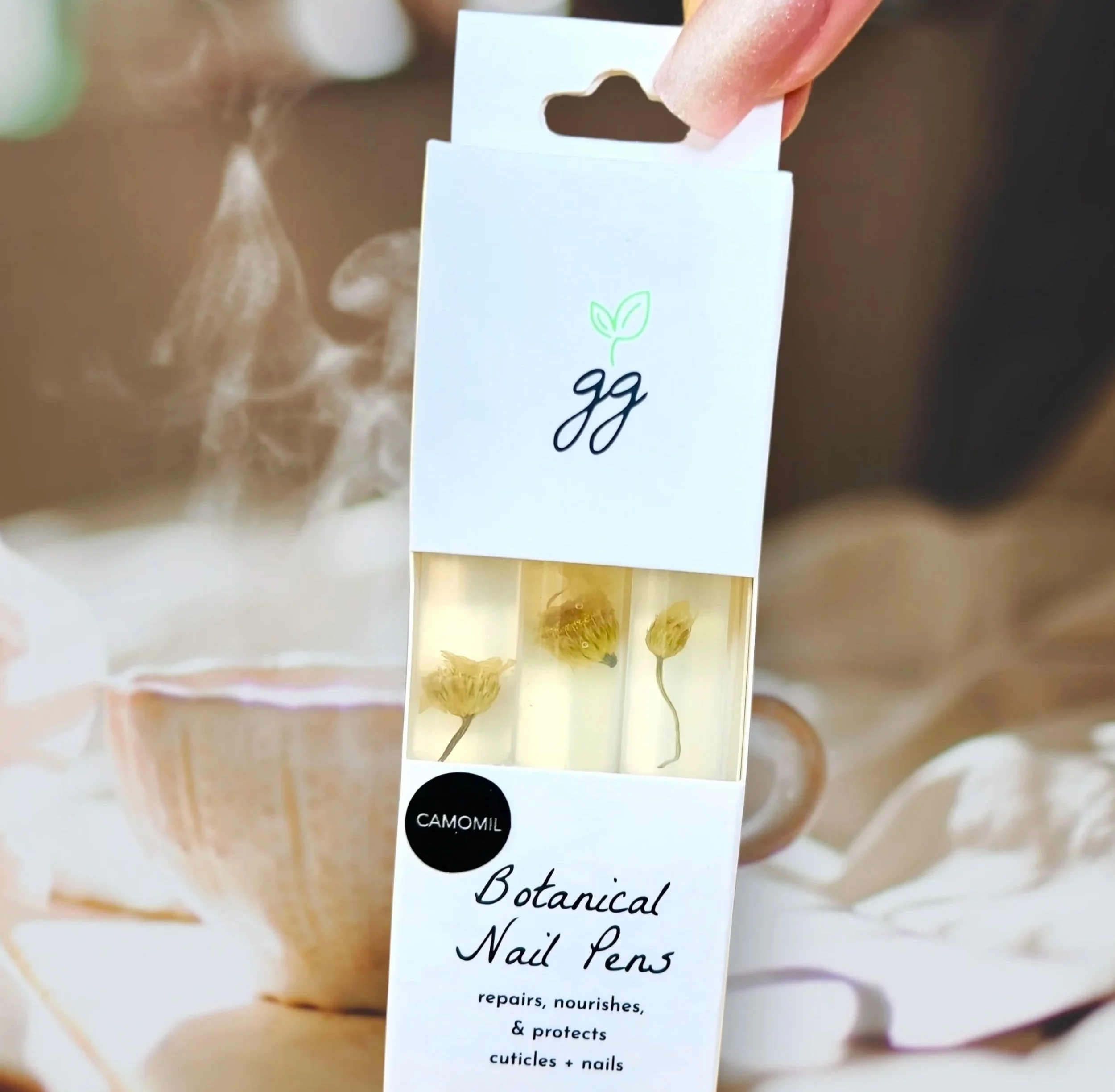 Chamomile Serenity: Botanical Nail Pen by Greenmade goods