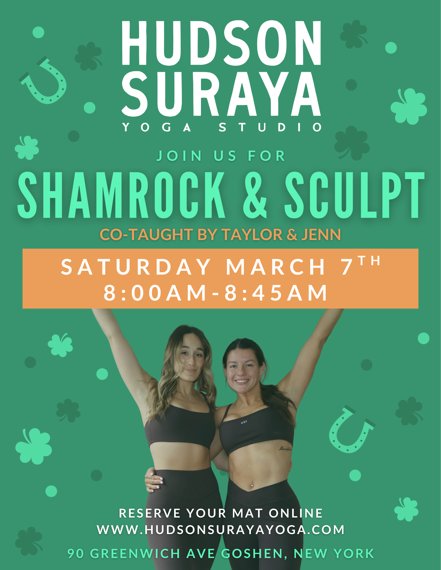 'Shamrock & Sculpt' Saturday March 7th 8:00am-8:45am