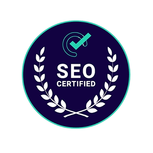 SEO Certified badge from SEOSpace, Squarespace SEO Specialist