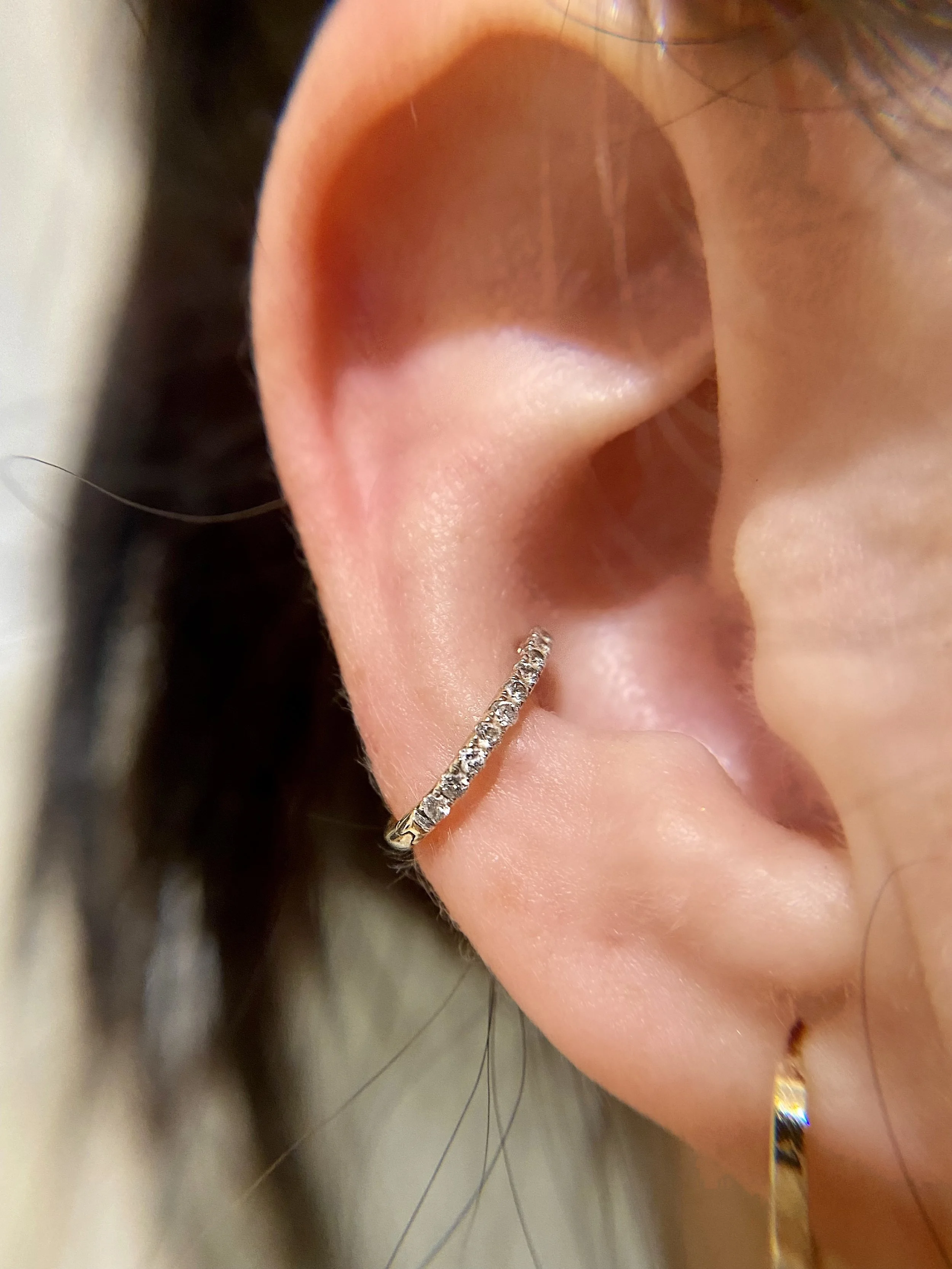 conch piercing-real diamond body jewelry-real gold body jewelry-ear piercing ideas