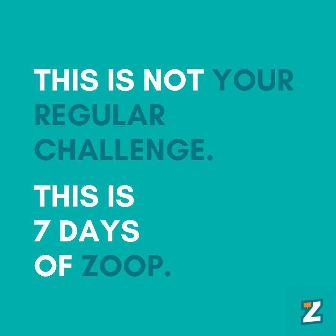 7 Days of ZOOP kicking off Monday October 17 in recognition of Mental Health Month 💙🧡 #ZOOP