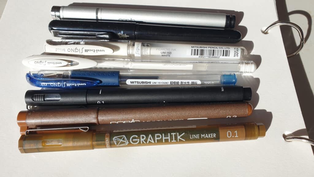 8 Waterproof Pens I use with Watercolour — of Travels and Trails