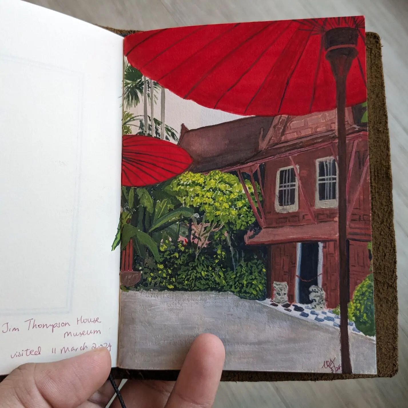 Jim Thompson House Museum. Absolutely loved the lovely grounds of this museum and spent a few hours doing a quick sketch there (not this piece). It's a beautiful and absolutely delightful spot especially if you're into traditional hand-made crafts, b