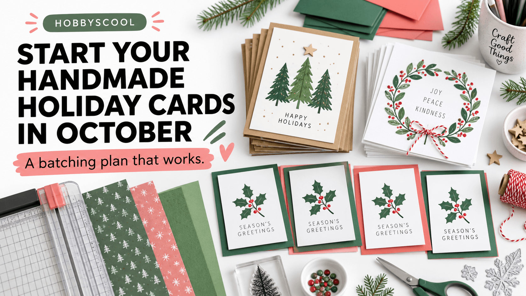Start Your Handmade Holiday Cards in October: A Batching Plan That Works