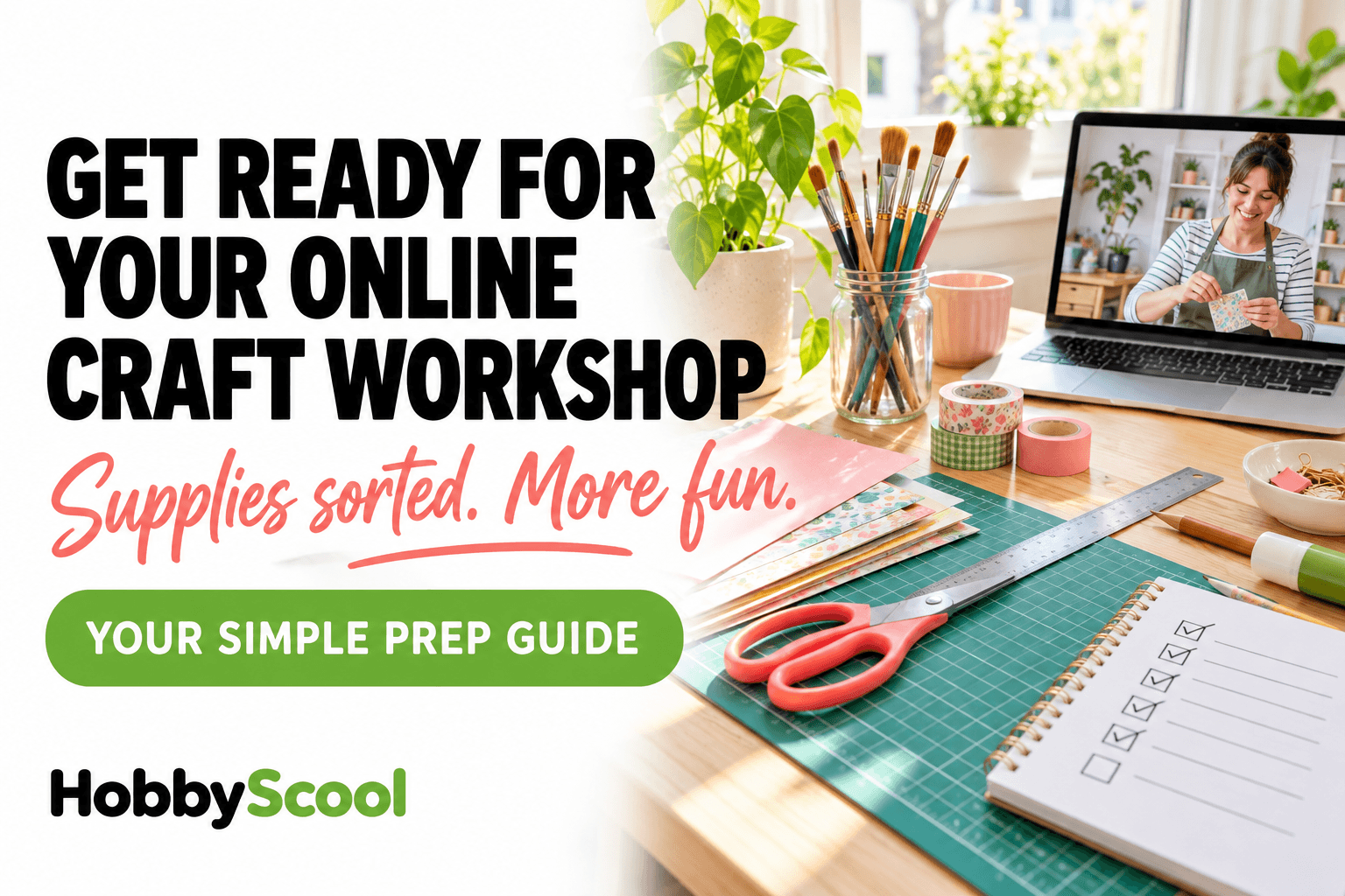How to Get Your Supplies Ready for an Online Craft Workshop