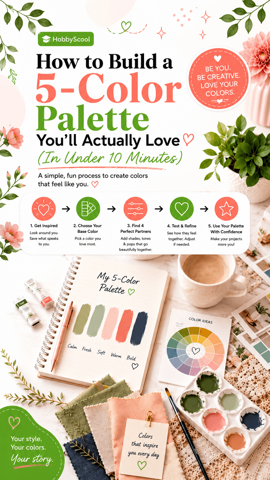 How to Build a 5-Color Palette You'll Actually Love (In Under 10 Minutes)