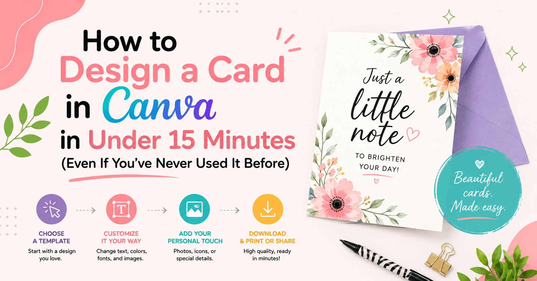 How to Design a Card in Canva in Under 15 Minutes (Even If You've Never Used It Before)