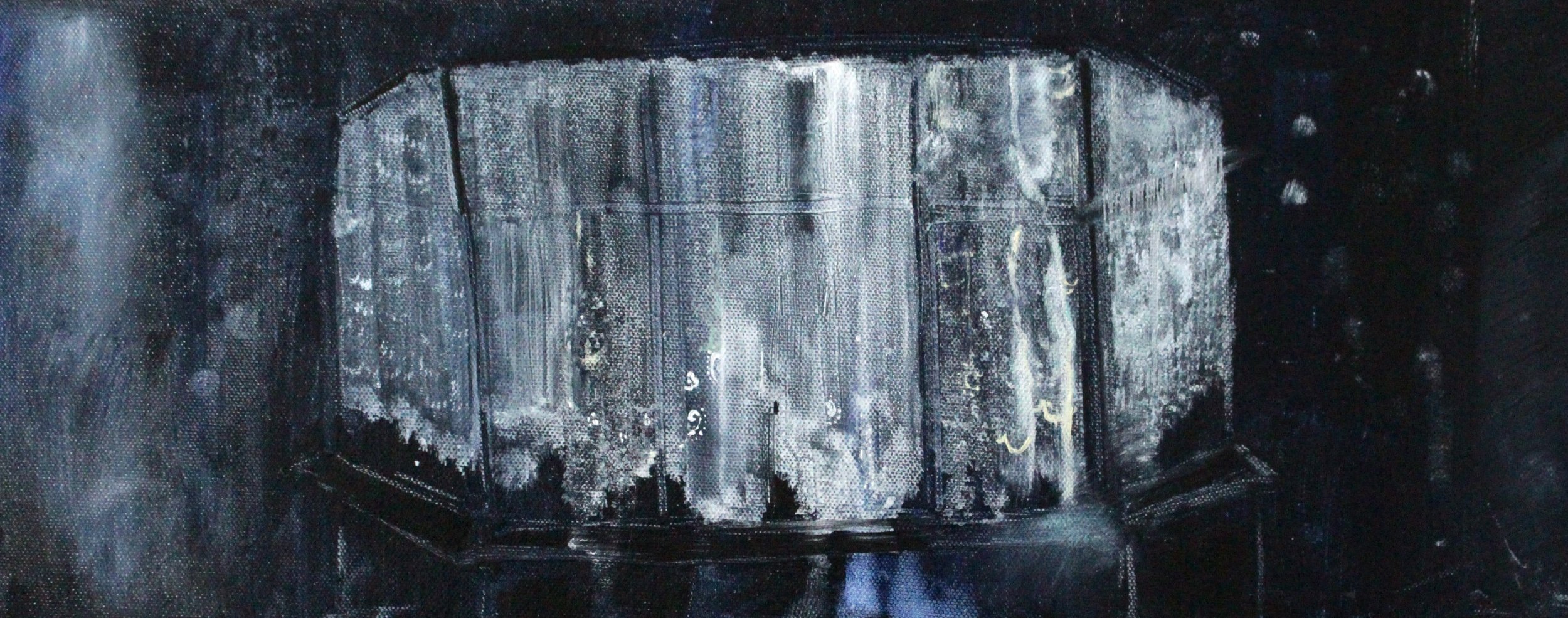 The Nets,2023.
Oil on canvas.
20x50cm