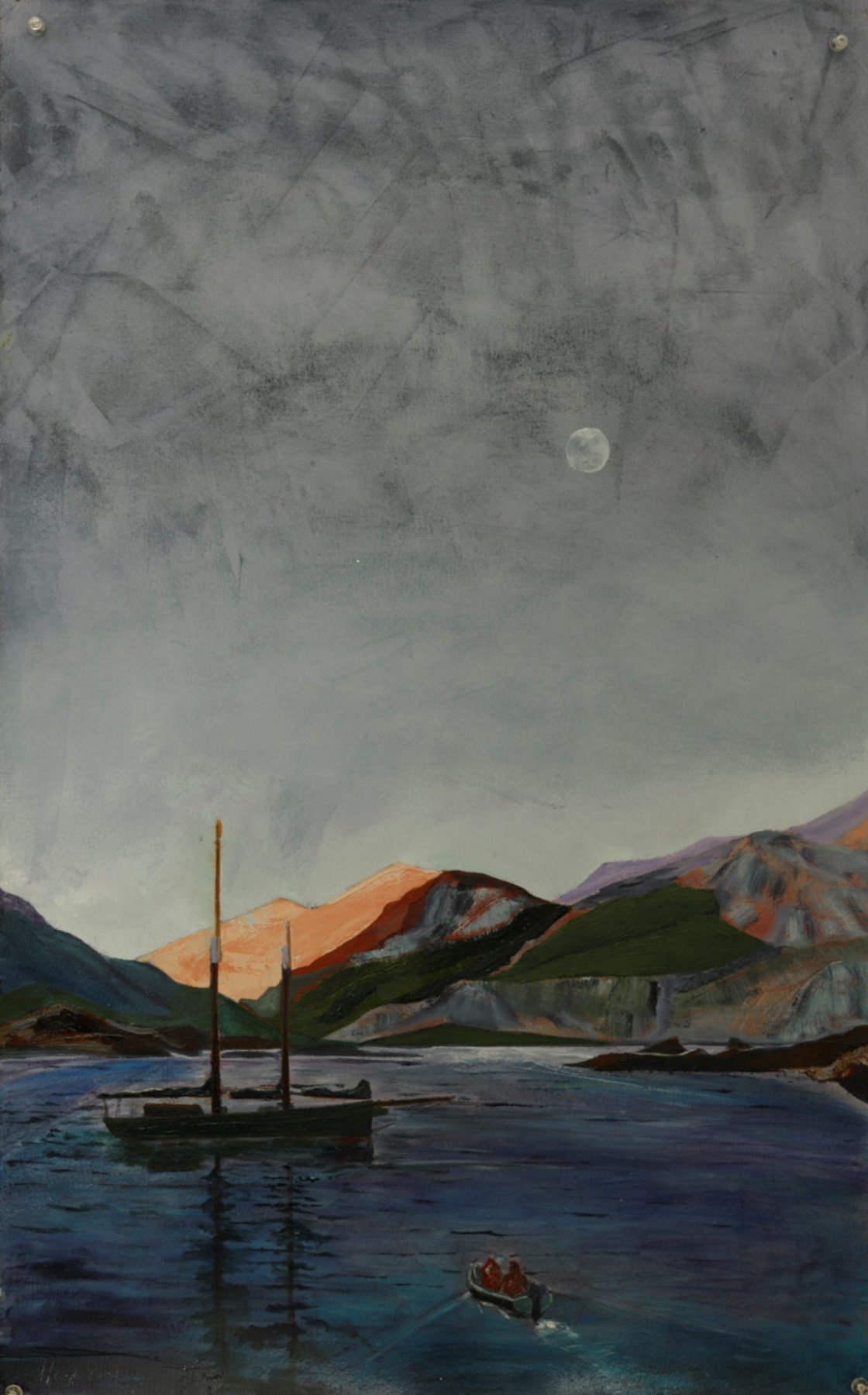 Solitude   Oil on paper   76 x 48 cms