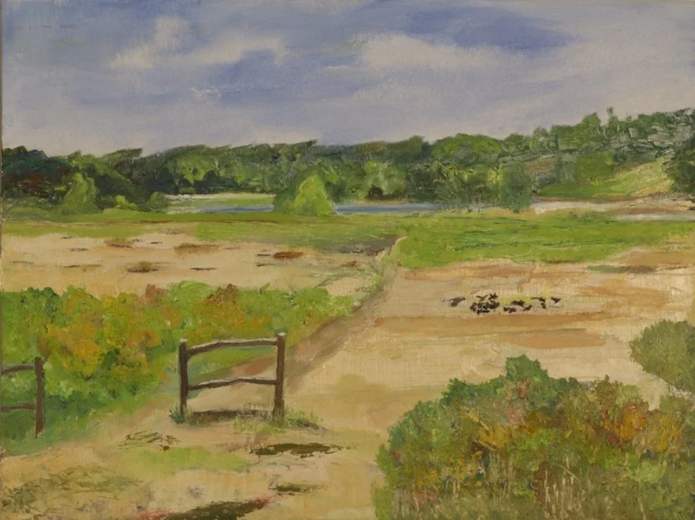 Pen Ponds from White Lodge  Oil on canvas board 40 x 30 cms