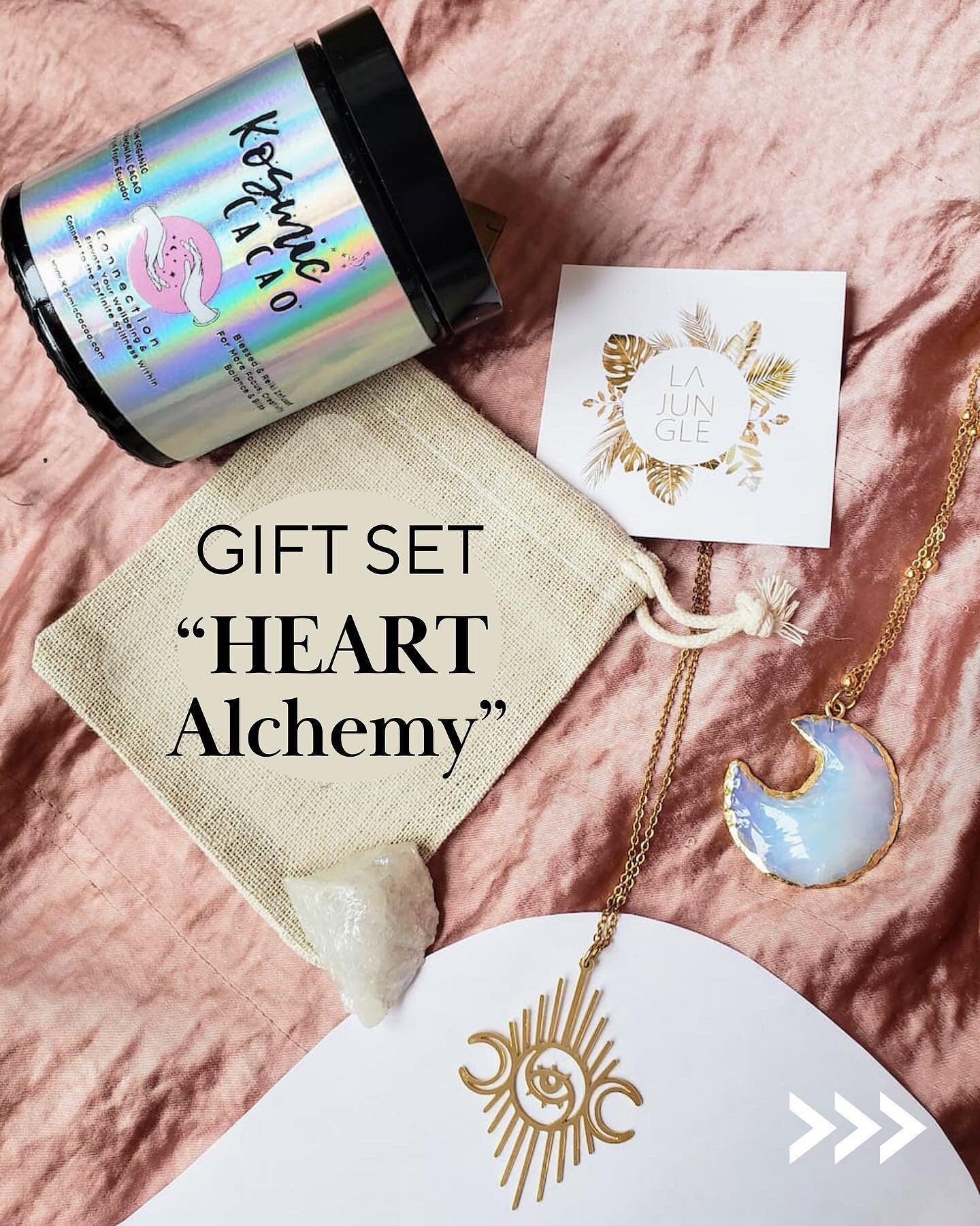 🥂 Today I am so so excited to officially announce the launch of our collaboration between @la.jungle X @kosmiccacao 

✨Embrace the magic within this upcoming festive season with our &lsquo;Heart Alchemy&rsquo; gift box. 

💜It&rsquo;s a self-love jo
