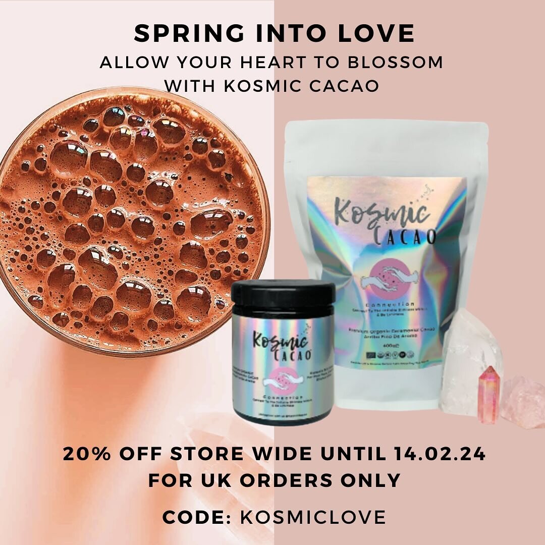 So you know that surprise we were telling you about&hellip; here it is 😍

To celebrate Imbolc, we are gifting our followers with an exclusive, never seen before offer 🩷

Spring into Love - Enjoy 20% off ceremonial cacao at Kosmic Cacao until Februa