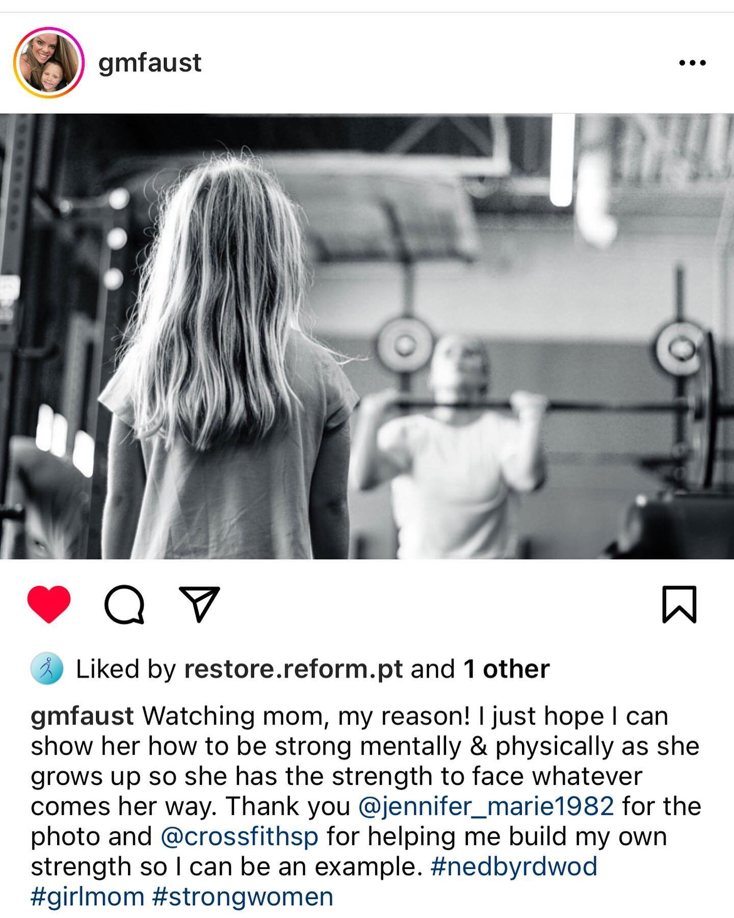 THIS IS SO AMAZING!!!

Sometimes you forget that you are the greatest role model for your kids! 

Keep setting the example. 

#CrossfitHSP 
#Fitmomandfaughter
#Strongwomen
#Family
#Hollysprings