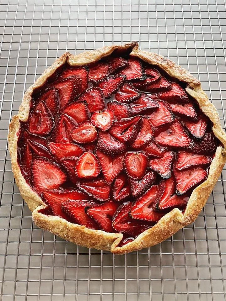 Strawberry Rhubarb Galette (9