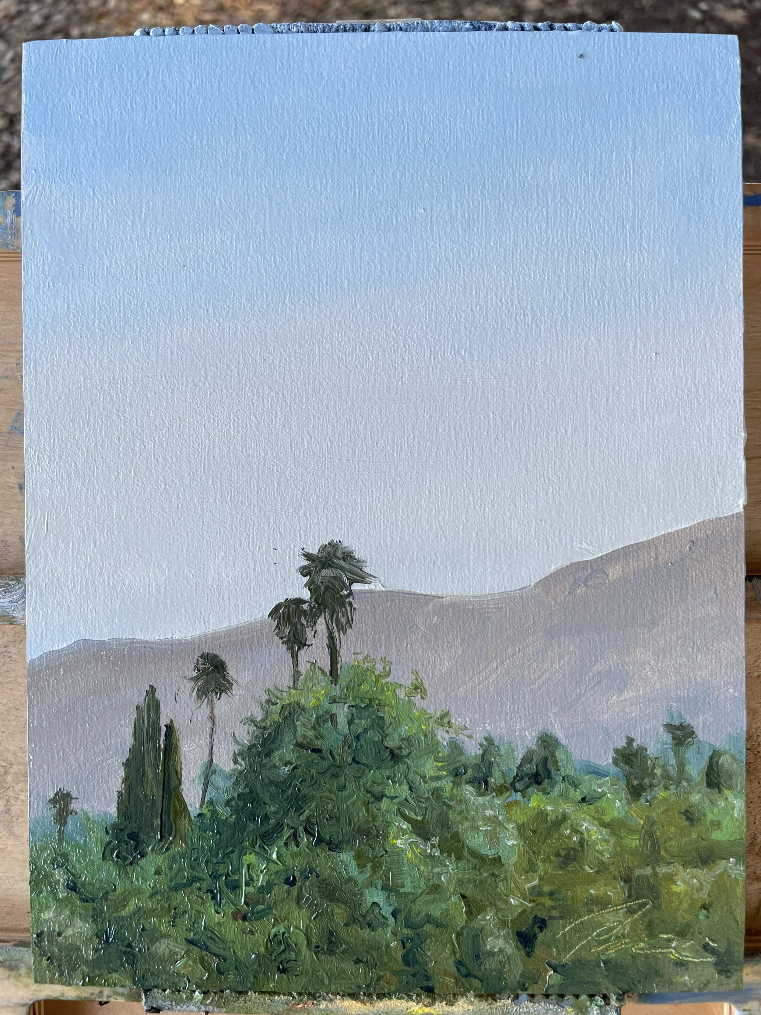 East count valley 
6X8 inches, oil 