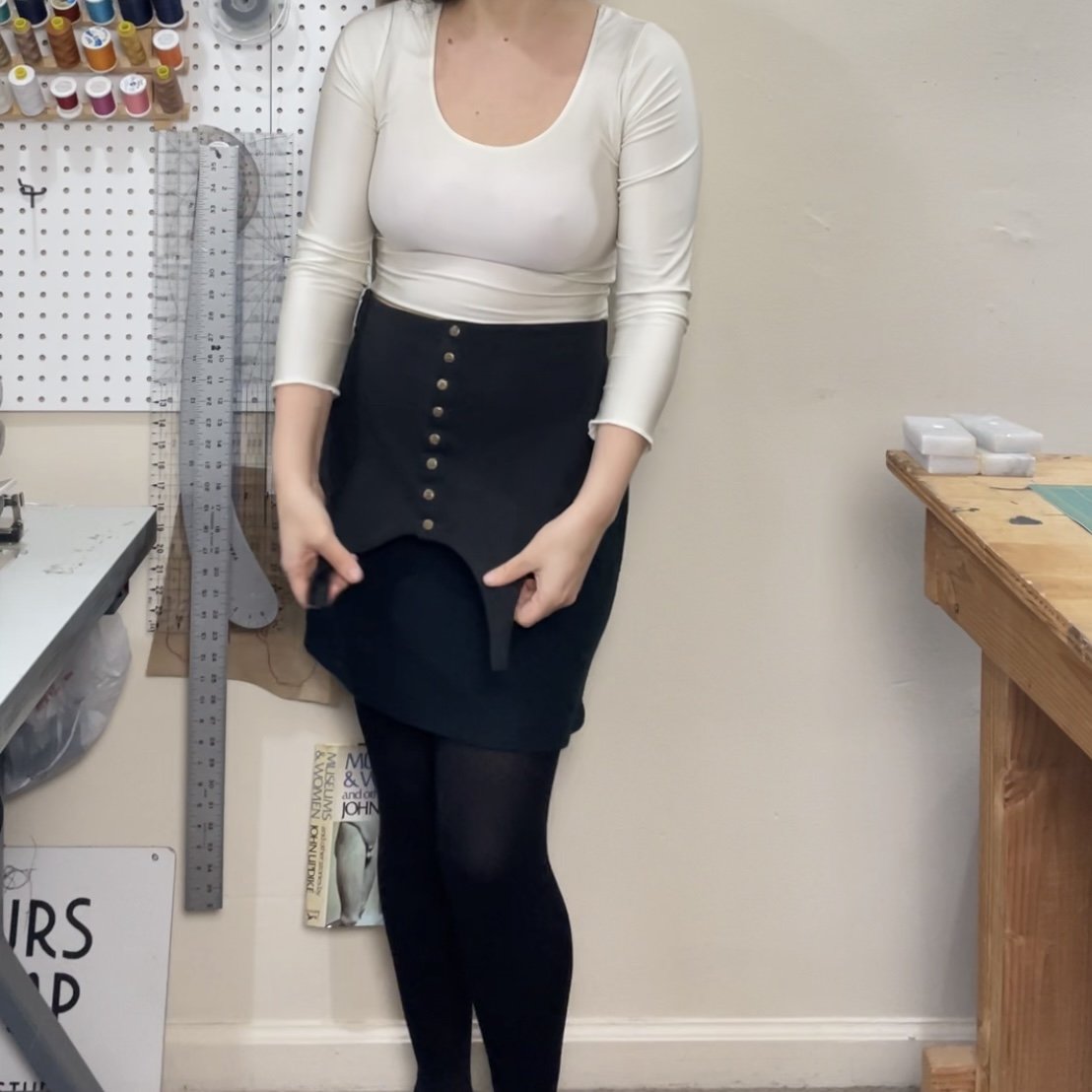 Black Codpiece Mini Skirt — Laurs Kemp