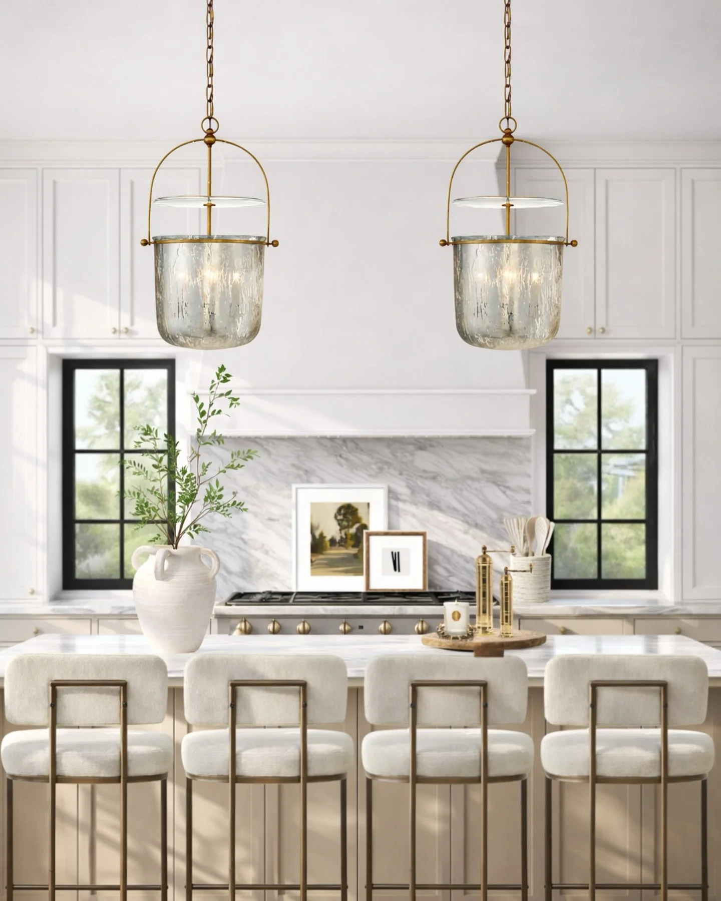 Design rule: If it doesn&rsquo;t age well, don&rsquo;t buy it.

This kitchen checks every box:
✔️ Neutral palette
✔️ Warm metals
✔️ Functional island seating
✔️ Statement lighting
✔️ Classic materials

Save this for future remodel inspo. ✨ 

Comment 